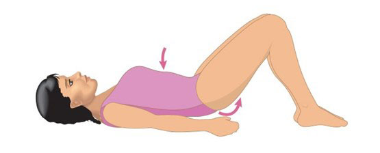 Pelvic Tilts For treating low back pain at home