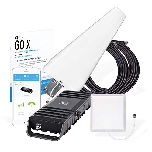 GO X - 4G LTE Cell Phone Signal Booster for Homes & Offices - Verizon, AT&T, Or T-Mobile Carrier<