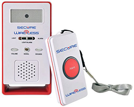 Secure SWCB-1 Wireless Remote Nurse Alert System - Emergency Call Button For Seniors No Monthly Fee