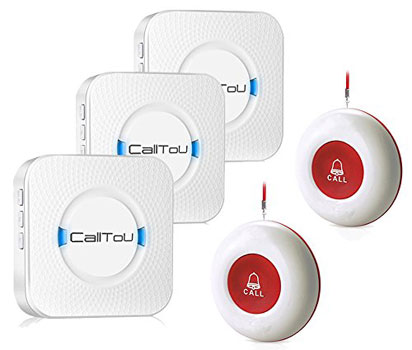 CallToU Wireless Caregiver Pager Smart Call System - Emergency Call Button For Seniors No Monthly Fee