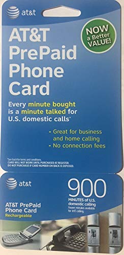 AT&T 900 Minute international calling cards for cell phones