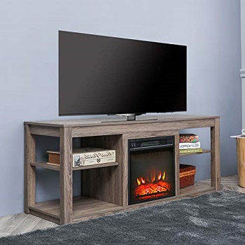 Top Space Electric Corner fireplace tv stand
