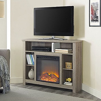 WE Furniture 44 Corner fireplace tv stand