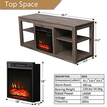 Electric Fireplace TV Stand 70 inch Corner Fireplace Review