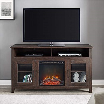 Electric Fireplace TV Stand 70 inch Corner Fireplace vs WE Furniture Tall Rustic Wood Fireplace Stand for TV's up to 64