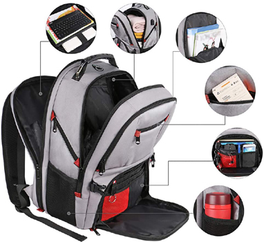 TSA Backpack With USB Charger Port