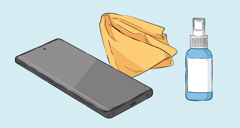 how to clean a clear phone case