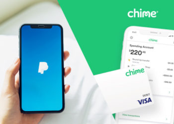 Send Money From PayPal to Chime Concept